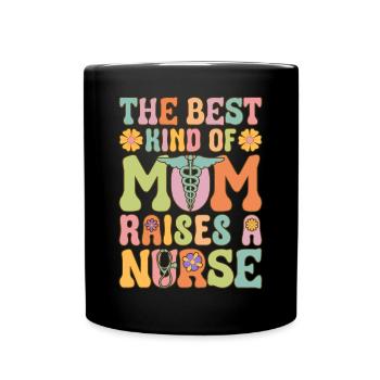Groovy Nurse Life Nursing - Full Colour Mug - black - Front