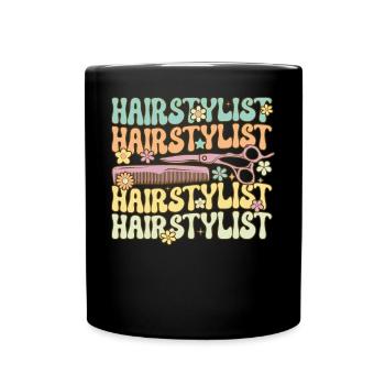 Groovy Hairdresser - Full Colour Mug - black - Front