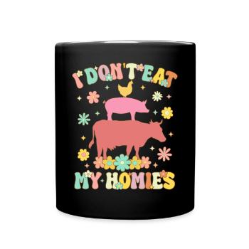 Groovy Vegan Régime végétalien à base de plantes Véganisme - Mug uni - noir - Devant