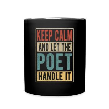 Poet Retro Geschenk - Tasse einfarbig - Schwarz - Vorne