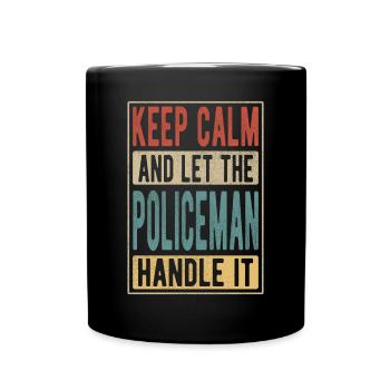 Cadeau rétro policier - Mug uni - noir - Devant