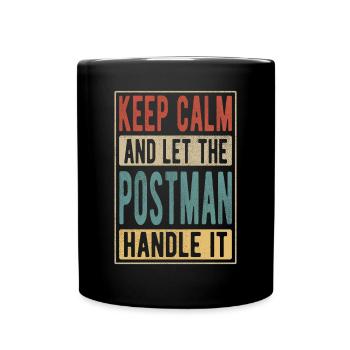 Postbote Retro Geschenk - Tasse einfarbig - Schwarz - Vorne
