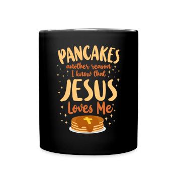 Crêpes Amoureux Enfants Jésus Foi - Mug uni - noir - Devant