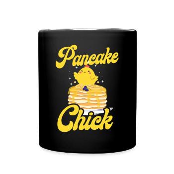 Pancake Lover Kids Chicken Girl - Tasse einfarbig - Schwarz - Vorne