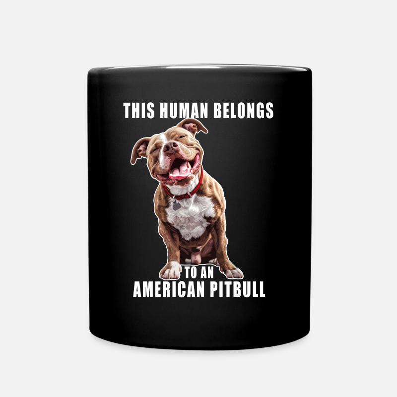 Cet humain appartient à un American Pitbull Terrier - Mug uni - noir