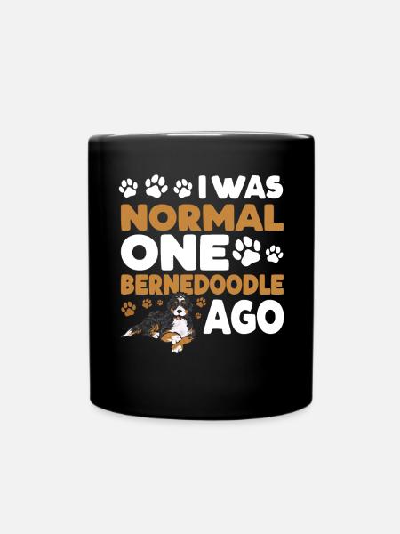 Bernedoodle Hund - Tasse einfarbig - Schwarz