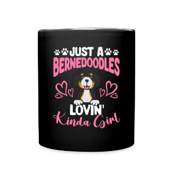 Bernedoodle Dog - Full Colour Mug - black - Front