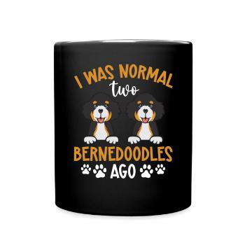 Bernedoodle Dog - Full Colour Mug - black - Front