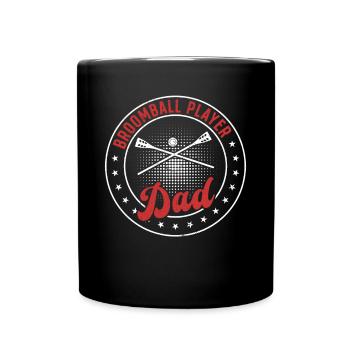 Ballon à balai Sports Joueur de ballon-balai Papa Ballon-balai - Mug uni - noir - Devant