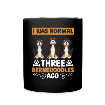 Bernedoodle Dog - Full Colour Mug - black - Front