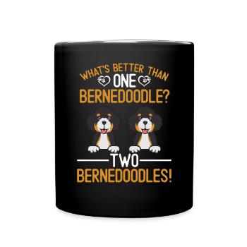 Bernedoodle Dog - Full Colour Mug - black - Front