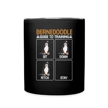 Bernedoodle Dog - Full Colour Mug - black - Front