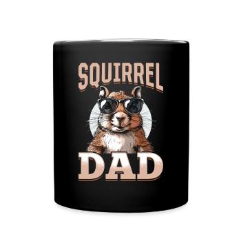 Funny Squirrel Animal Squirrel Dad - Full Colour Mug - black - Front