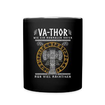 Vathor - Father's Day Father's Day Gift Viking - Full Colour Mug - black - Front