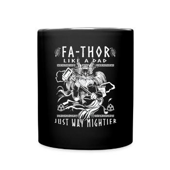 Vathor - Fête des pères Cadeau Fête des Pères Viking - Mug uni - noir - Devant