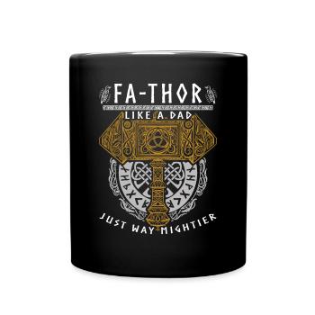 Vathor - Fête des pères Cadeau Fête des Pères Viking - Mug uni - noir - Devant