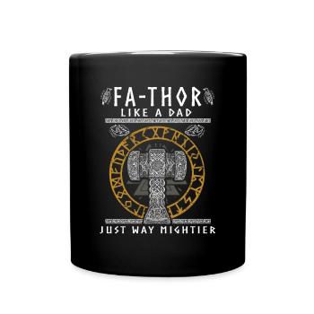 Vathor - Fête des pères Cadeau Fête des Pères Viking - Mug uni - noir - Devant