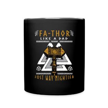 Vathor - Fête des pères Cadeau Fête des Pères Viking - Mug uni - noir - Devant