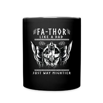 Vathor - Fête des pères Cadeau Fête des Pères Viking - Mug uni - noir - Devant