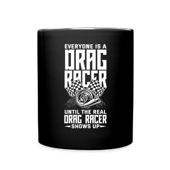 Lustiges Autorennen Auto Rennen Geschenk - Tasse einfarbig - Schwarz - Vorne