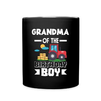 Granny From Birthday Girl Tractor - Full Colour Mug - black - Front