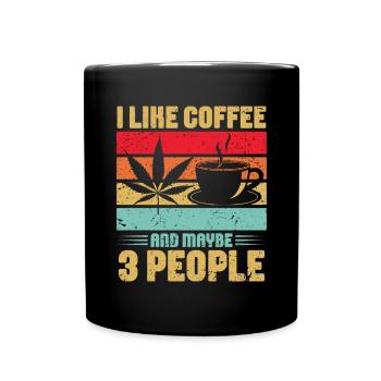 Weed, Café, Cannabis, Stoner, Caféine, Ganja - Mug uni - noir - Devant