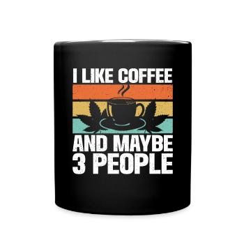Weed, Café, Cannabis, Stoner, Caféine, Ganja - Mug uni - noir - Devant