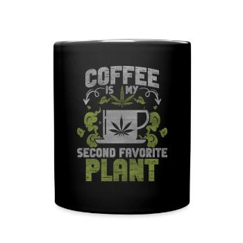 Weed, Café, Cannabis, Stoner, Caféine, Ganja - Mug uni - noir - Devant