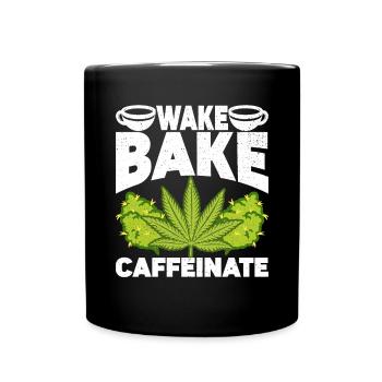 Weed, Café, Cannabis, Stoner, Caféine, Ganja - Mug uni - noir - Devant