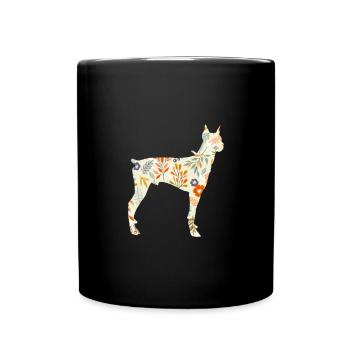 Doberman chien chiens cadeau pour animaux de compagnie - Mug uni - noir - Devant