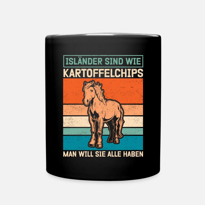 Islandpferd Isländer Isi Islandpony Geschenk - Tasse einfarbig - Schwarz