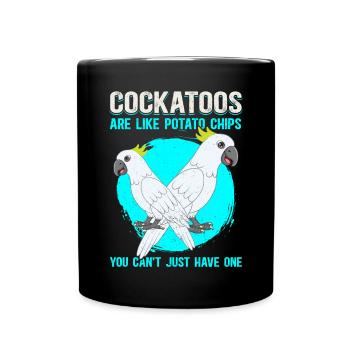 Kakadu Papageien Kakadus Geschenk - Tasse einfarbig - Schwarz - Vorne