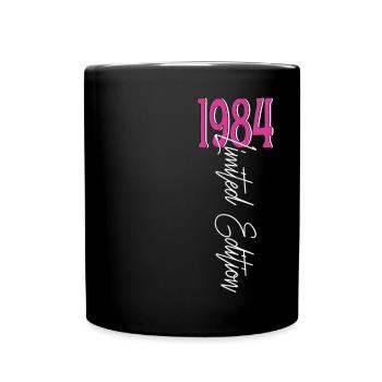 1984 Vintage anniversaire drôles dictons - Mug uni - noir - Devant