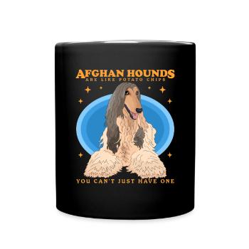 Afghanischer Windhund Hund Hundebesitzer Geschenk - Tasse einfarbig - Schwarz - Vorne