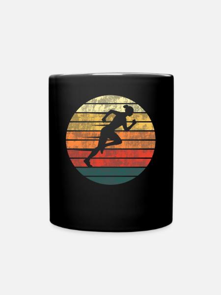 Sonnenlauf - Eleganz in Bewegung - Tasse einfarbig - Schwarz