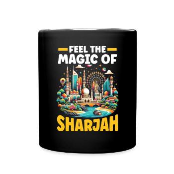 Sharjah Émirats arabes unis Voyage vacances Émirats arabes unis - Mug uni - noir - Devant