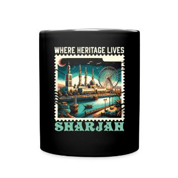 Sharjah Émirats arabes unis Voyage vacances Émirats arabes unis - Mug uni - noir - Devant