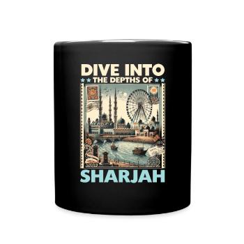 Sharjah Émirats arabes unis Voyage vacances Émirats arabes unis - Mug uni - noir - Devant