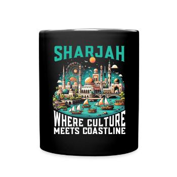 Sharjah Émirats arabes unis Voyage vacances Émirats arabes unis - Mug uni - noir - Devant