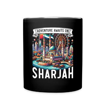 Sharjah Émirats arabes unis Voyage vacances Émirats arabes unis - Mug uni - noir - Devant