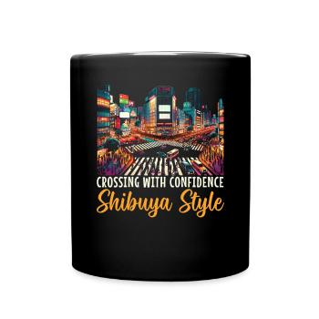 Shibuya Crossing Japon Voyage Vacances Japonais - Mug uni - noir - Devant