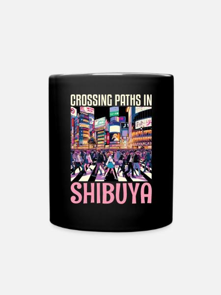 Shibuya Crossing Japan Reise Urlaub Japanisch - Tasse einfarbig - Schwarz