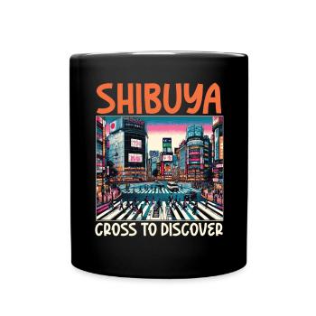 Shibuya Crossing Japon Voyage Vacances Japonais - Mug uni - noir - Devant