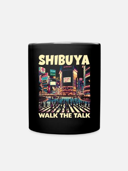 Shibuya Crossing Japan Reise Urlaub Japanisch - Tasse einfarbig - Schwarz