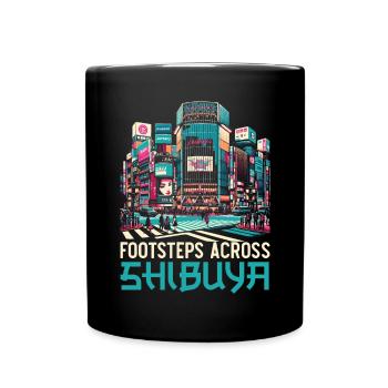 Shibuya Crossing Japon Voyage Vacances Japonais - Mug uni - noir - Devant