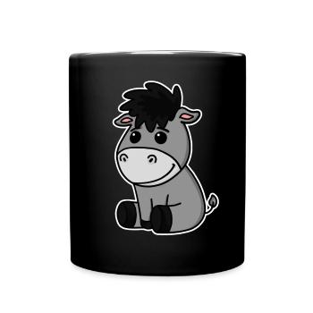 Donkey Motif - Full Colour Mug - black - Front