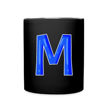 Lettre M - Lettre initiale M - Mug uni - noir - Devant
