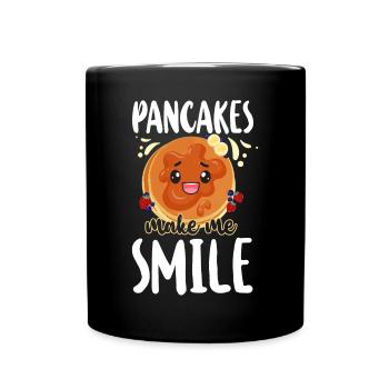 Pancake Lover Kids Pancakes Make - Full Colour Mug - black - Front