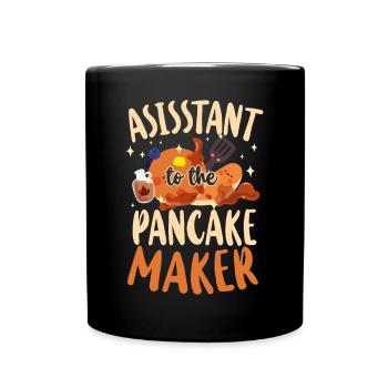 Pancake Lover Kids Assistant To - Tasse einfarbig - Schwarz - Vorne