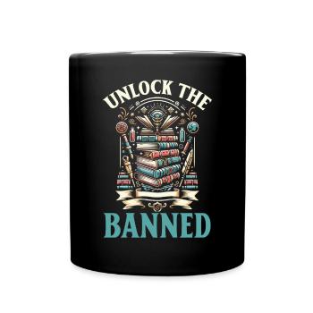 Read Banned Books Bookworm Book Lover Literature - Full Colour Mug - black - Front